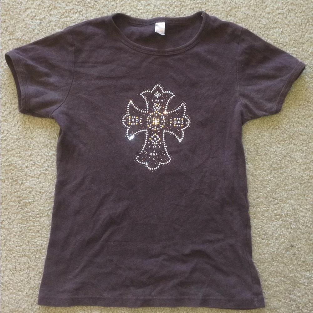 Rhinestone Cross Top
